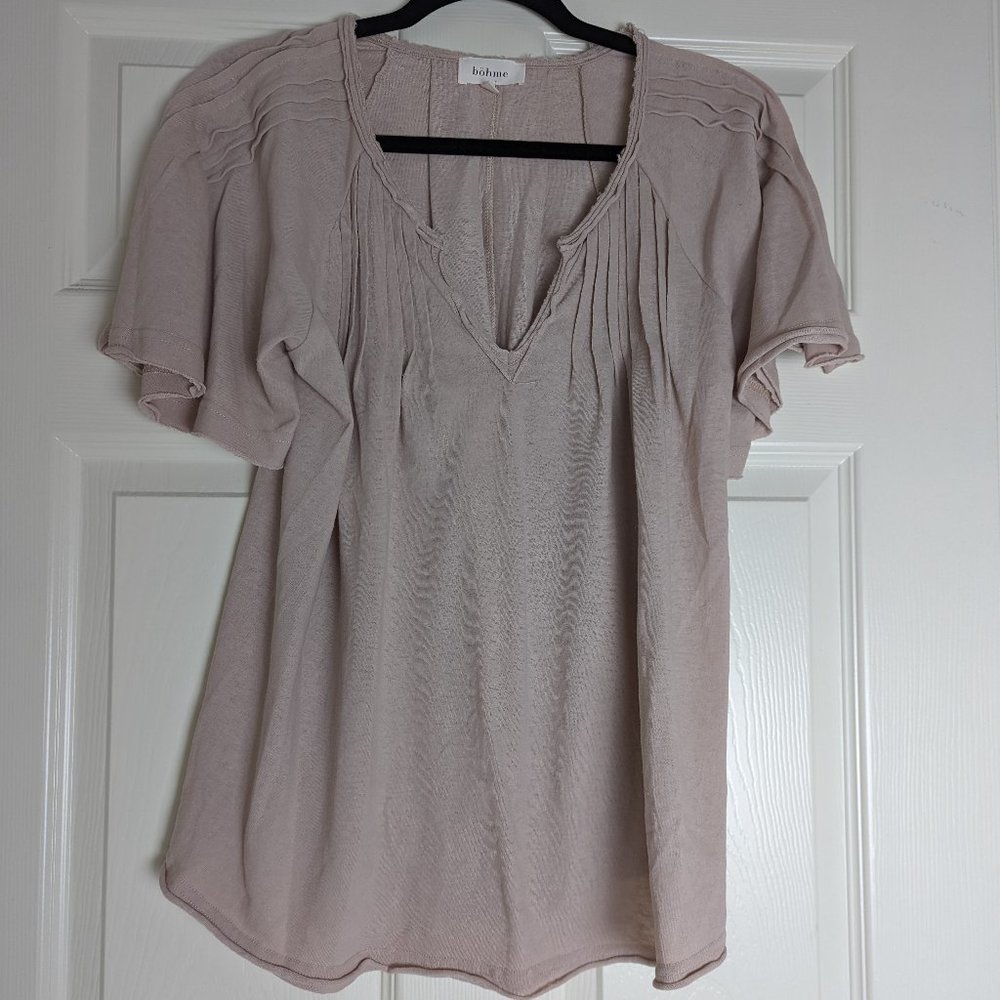 Bohme Womens Vneck Bell Sleeve Blouse